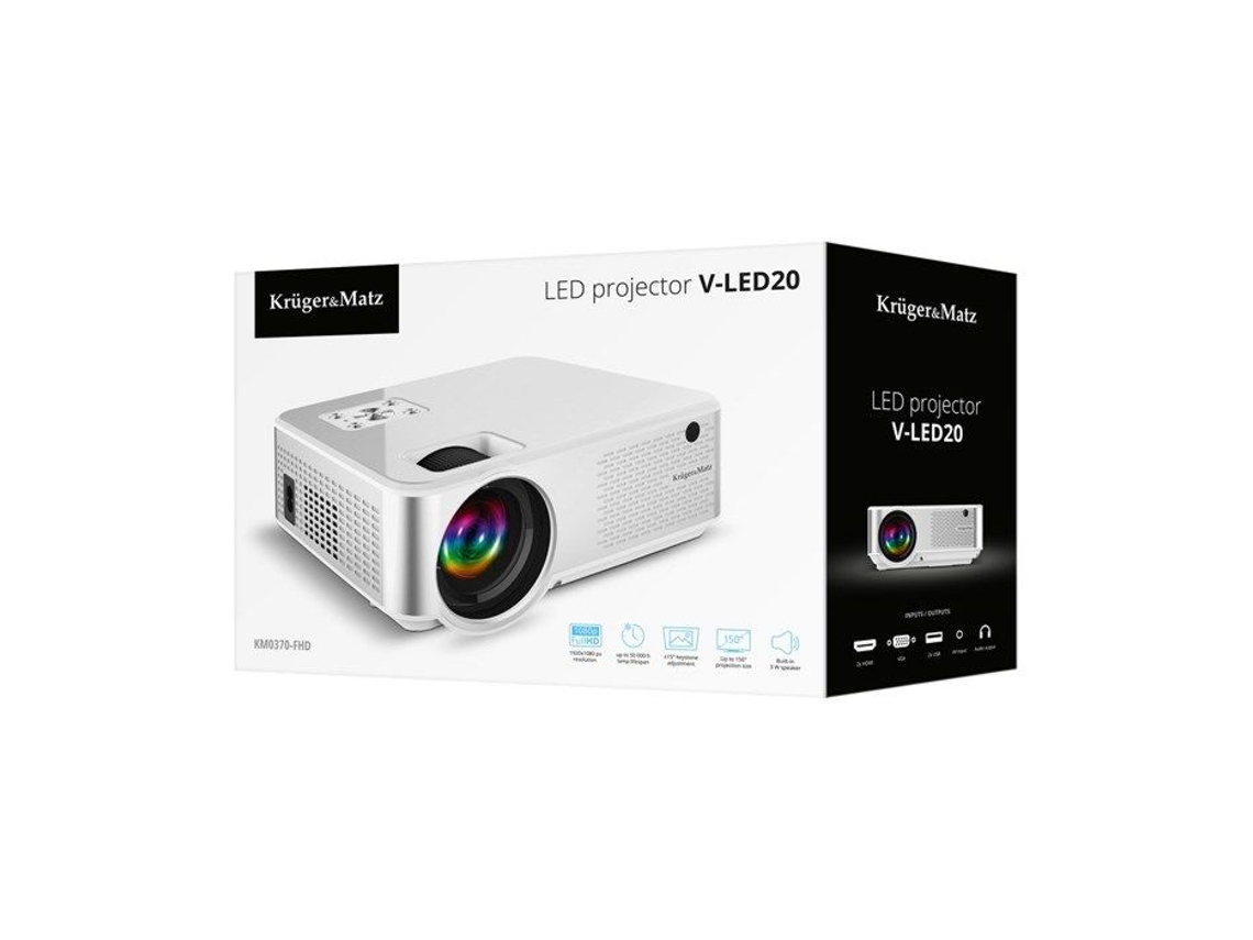 Proyector LED Led20 Full HD 1080p Kruger Matz (1920x1080)
