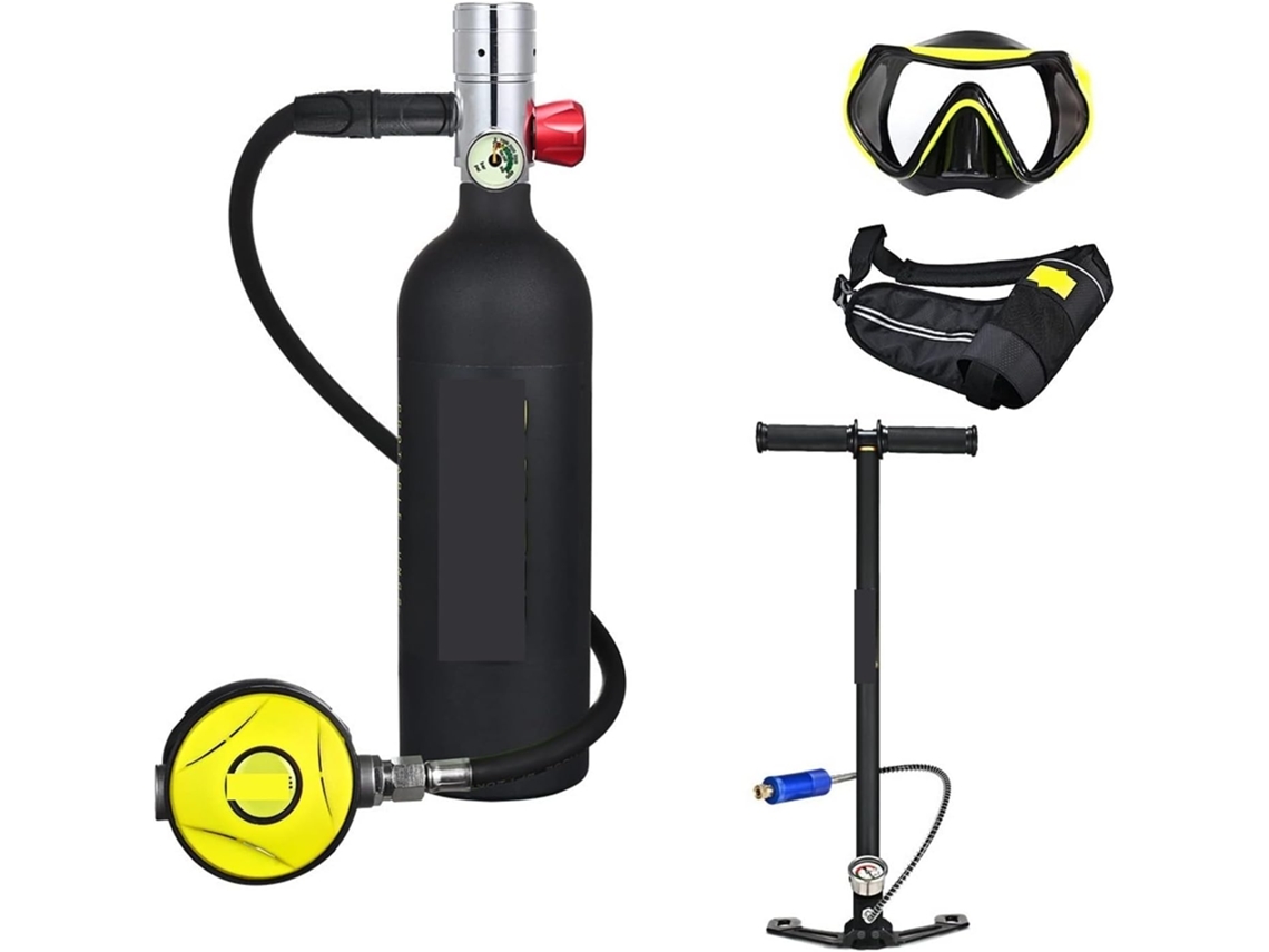 Mini Cilindro De Oxígeno Para Buceo Con Respirador Portátil De 1 Litro De Capacidad (color: