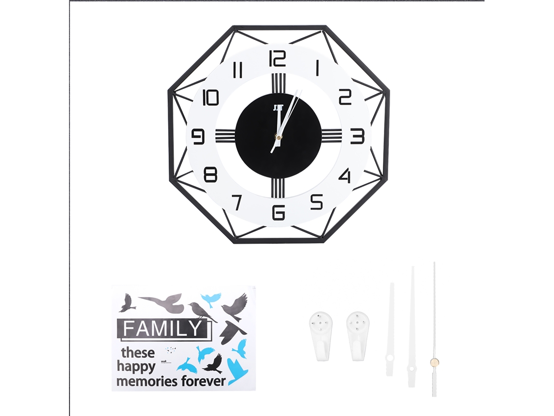 Reloj de pared Baok-Reloj, estilo nórdico sencillo, reloj de cuarzo silencioso para decoración del hogar, oficina o dormitorio.