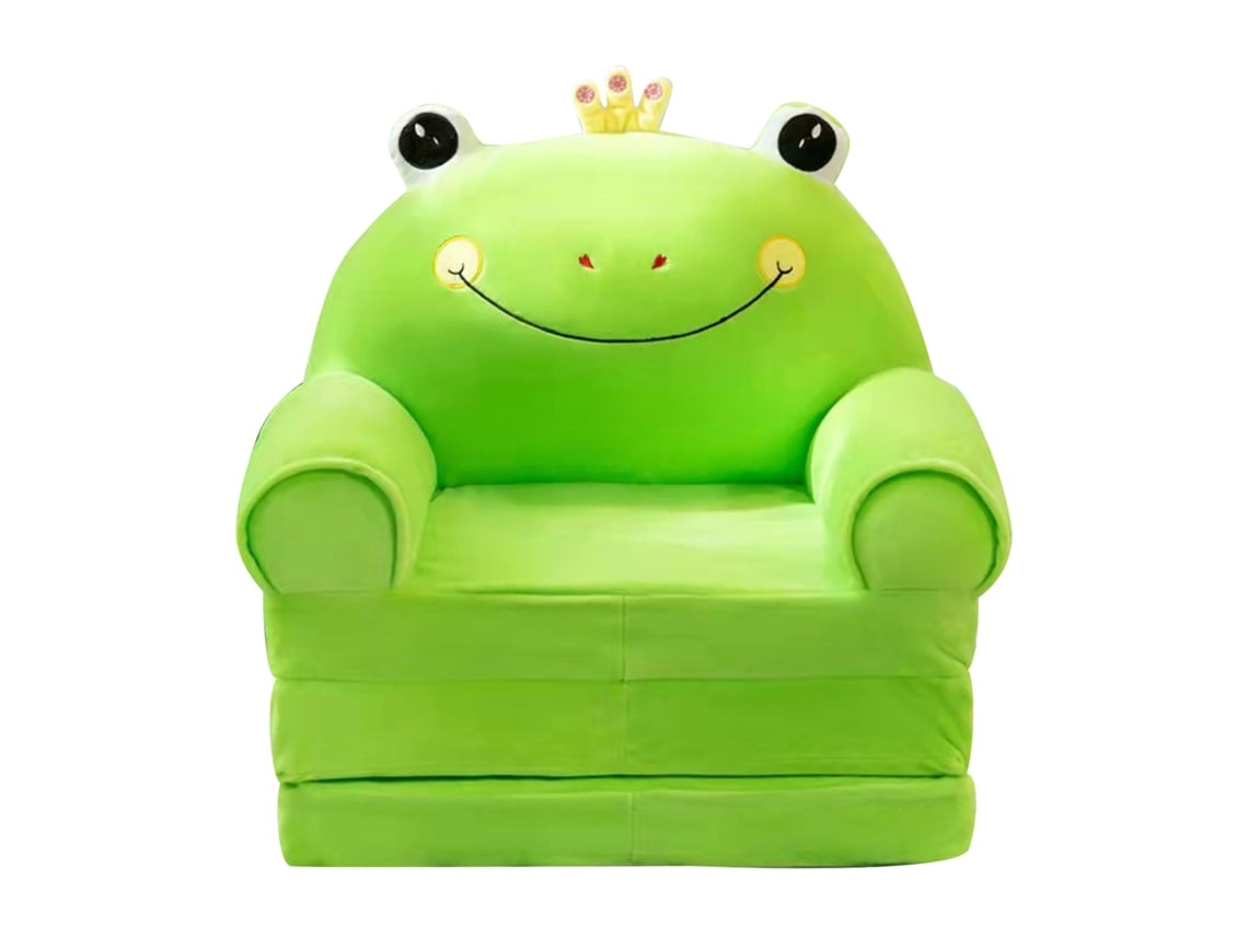 Sofá Infantil Plegable 2 En 1 Con Diseño De Dibujos Animados Y Suave Tejido De Terciopelo.