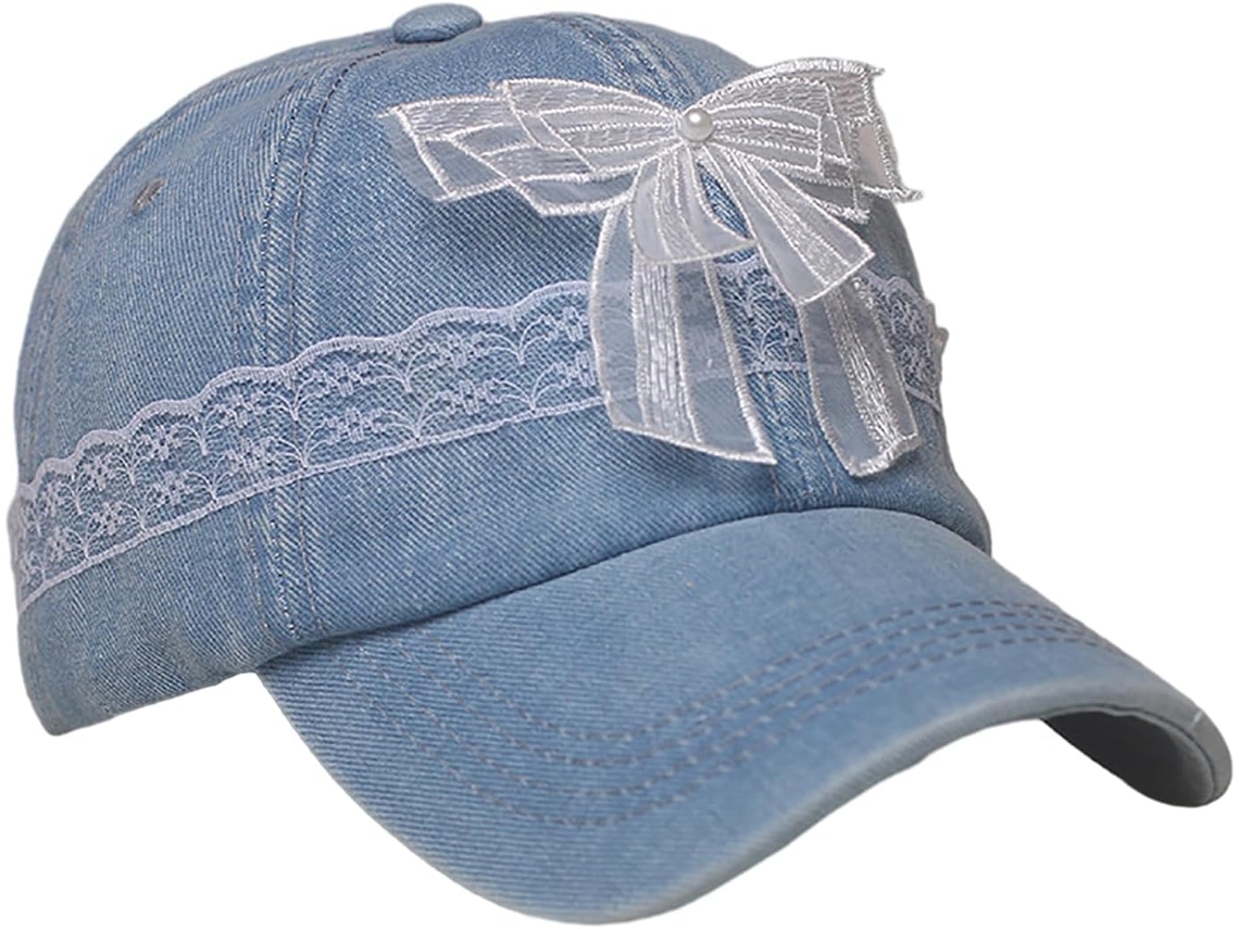 Béisbol Béisbol En Dentelle Délicate Avec Nœud Pour Ajuster La Taille Tête, Chapeau Soleil,