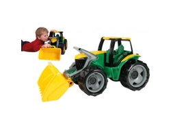Vehículo de juguete LENA TOYS Tractor con Pala Frontal Amarillo y Verde