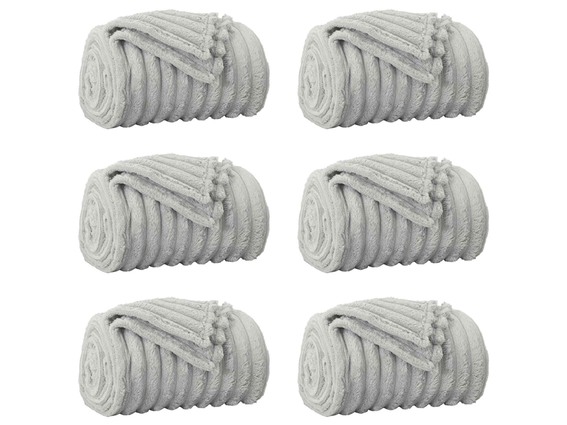 Mantitas De Sofá 6 Uds Gris 240 X 220 Cm Lana