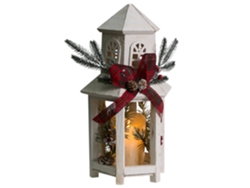 Lanterna Led Savivesi Padrão Natalicio 38 Cm Branco