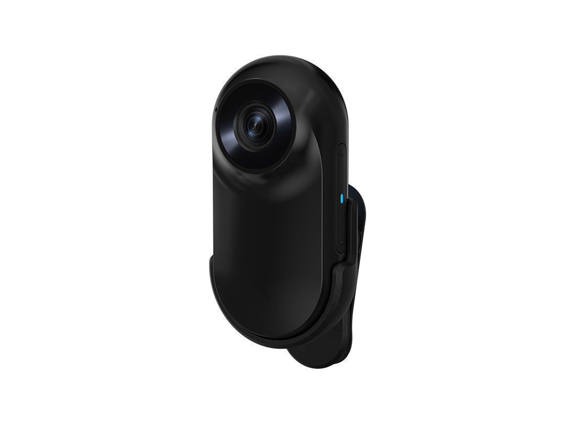 Cámara de pulgar con estabilizador de imagen para viajes al aire libre y ciclismo, collar de silicona A100, tarjeta de 32 GB Sfushos (negro)