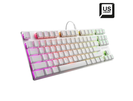 SHARKOON Purewriter Tkl Rgb Rojo Teclado Usb Qwerty Inglés Estados Unidos Blanco