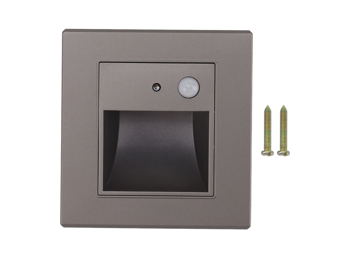 Rebe-luces De Escalón Led Empotrado Con Sensor De Movimiento 1.5w 3000k 180‑240v Para Escaleras