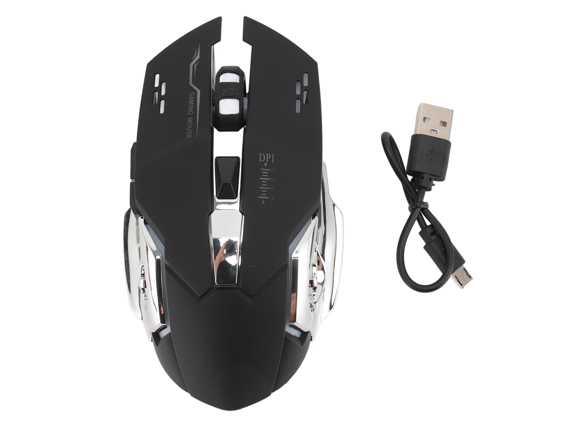 Rato Sem Fio 2.4ghz Bt 5.2 Modo Duplo Silencioso Dpi Ajustável Design Ergonômico Para Pc Laptop