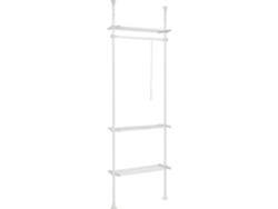 Perchero SOBUY Ajustable (Blanco - Plástico y Hierro - 52-80x233-300 cm / 42-70x27 cm)