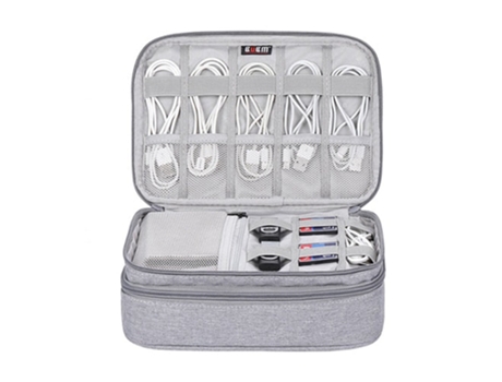 Estuche de Almacenaje SLOWMOOSE para Disco Duro Externo Universal Camada Doble Gris