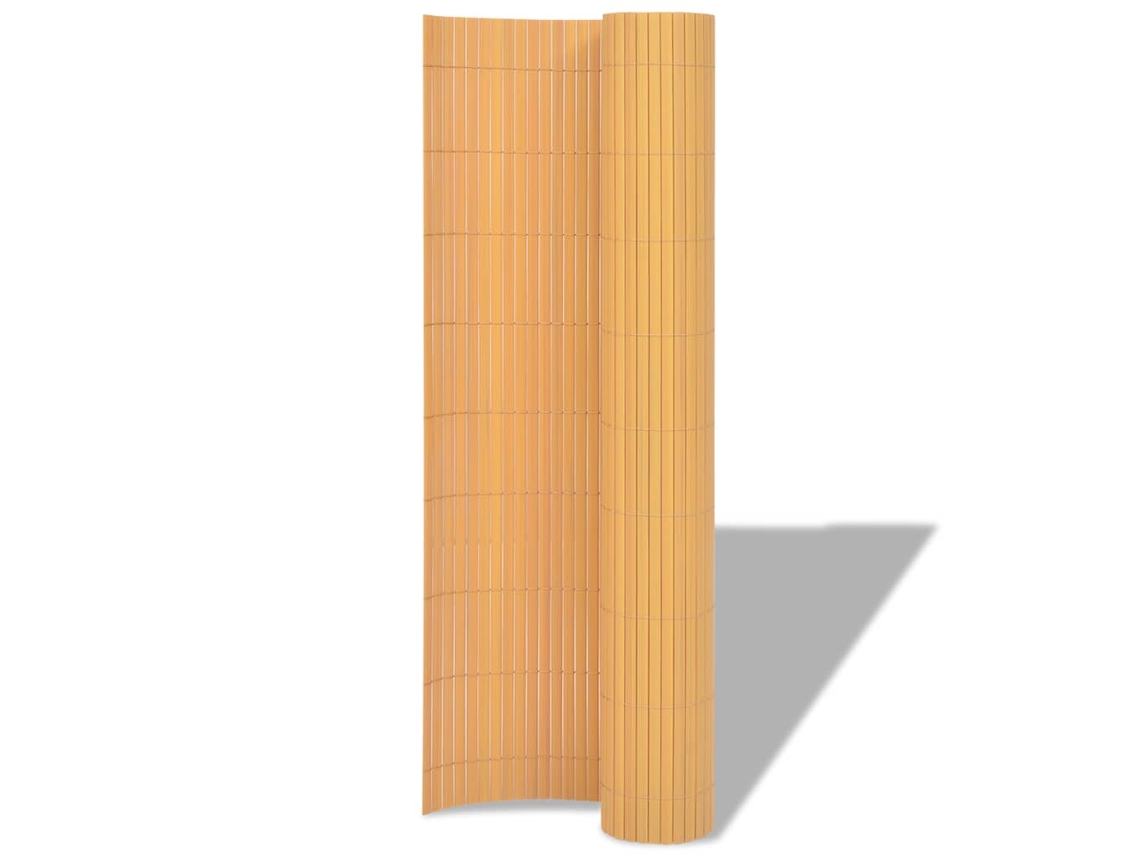 Valla de jardín de PVC de doble cara, 90 x 500 cm, amarilla, WSD847589 Lovely Home
