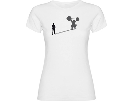 Camiseta para Mujer KRUSKIS Train Shadow Blanco para Fitness (L)