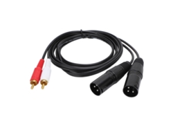 Cabo adaptador Audible com rosca macho para XLR duplo para receptor AV, amplificador, mesa de mixagem e microfone, 1,5 m, portátil.