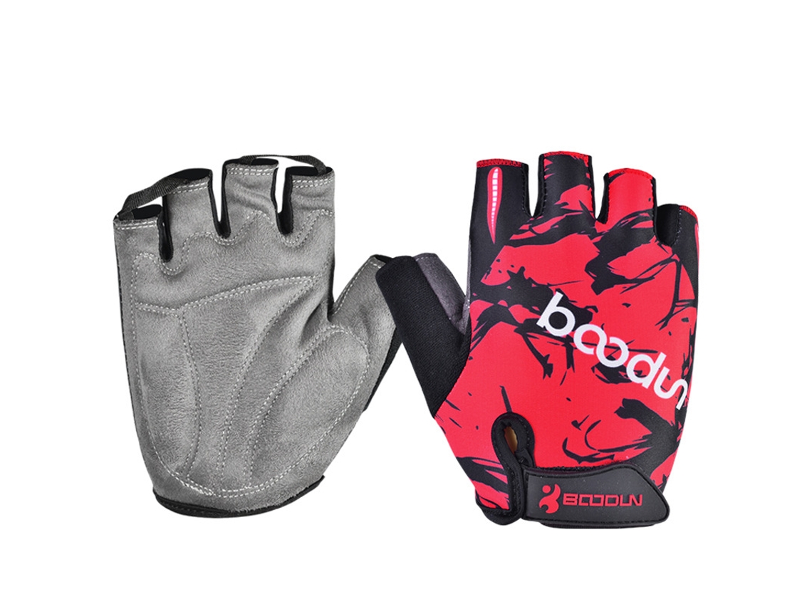 (rojo L) Guantes De Fitness Con Botones Para Padres E Hijos, Unisex, Guantes De Medio Dedo Antideslizantes Para Niños