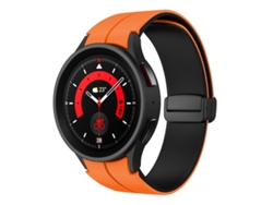 Correa de silicona bicolor para Samsung Galaxy Watch 6 / 6 Classic con cierre magnético plegable.