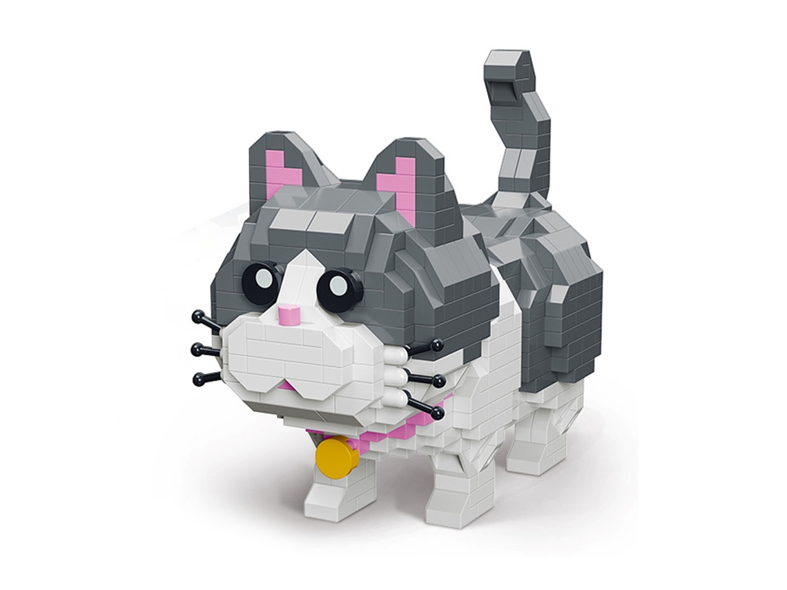 Blocos De Construção Mini Animais Cute Gatos Brinquedo Educativo Kit Para Aniversário