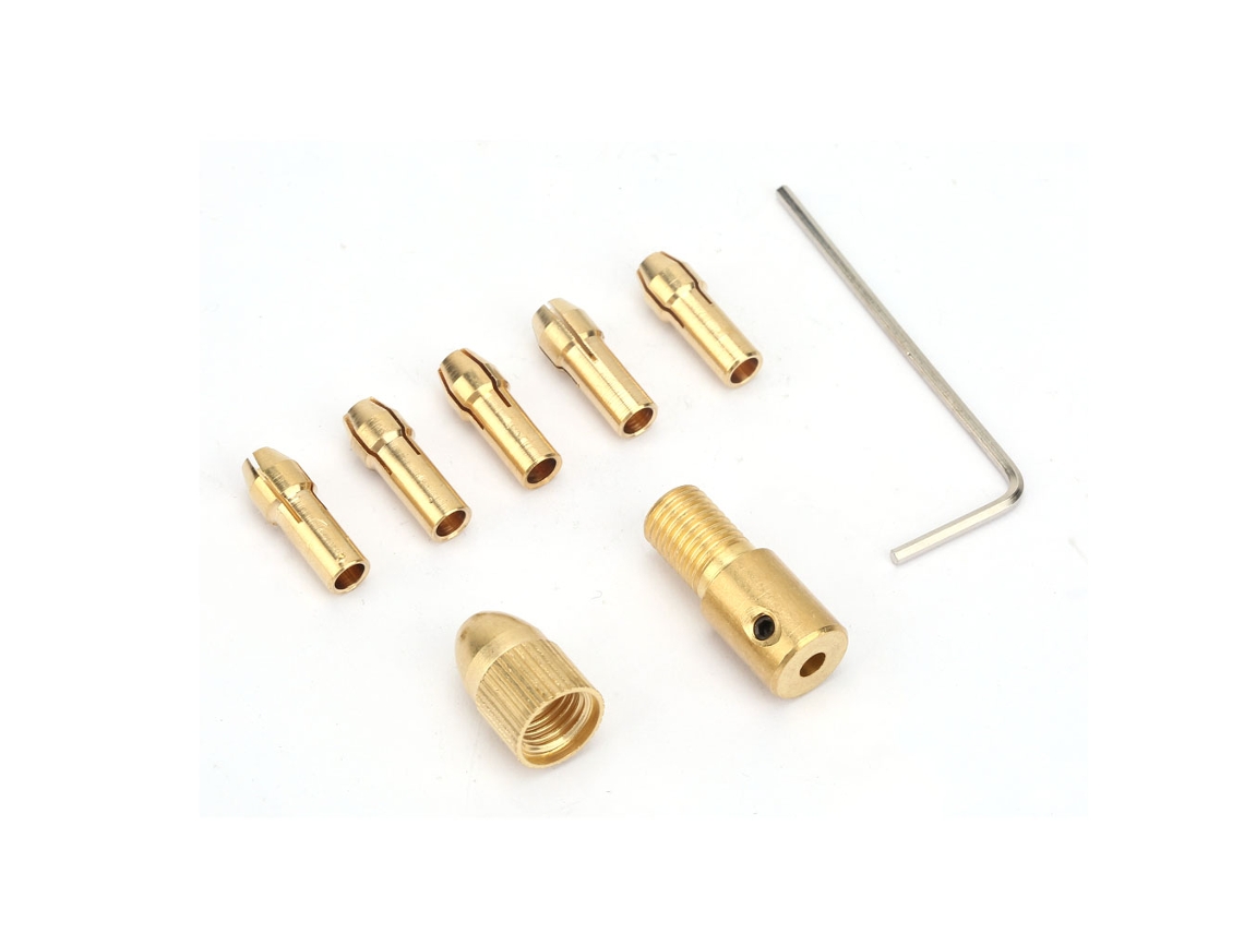 7 Piezas De Portabrocas De Pinza Para Taladro Eléctrico, Adaptador De 0,5-3 Mm, Herramienta Para Taladro Helicoidal De 3,17 Mm