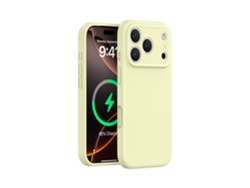 (amarillo Claro, Iphone 14 Pro) Funda Magnética De Silicona Líquida Para Iphone, Cobertura Total Con Aberturas De Precisión Y Botones Integrados.