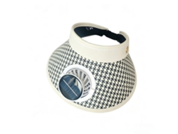Gorro enrollable recargable por USB con ventilador, gorro de verano para mujer con protección solar y contra los rayos UV. MDUG (color blanco roto)