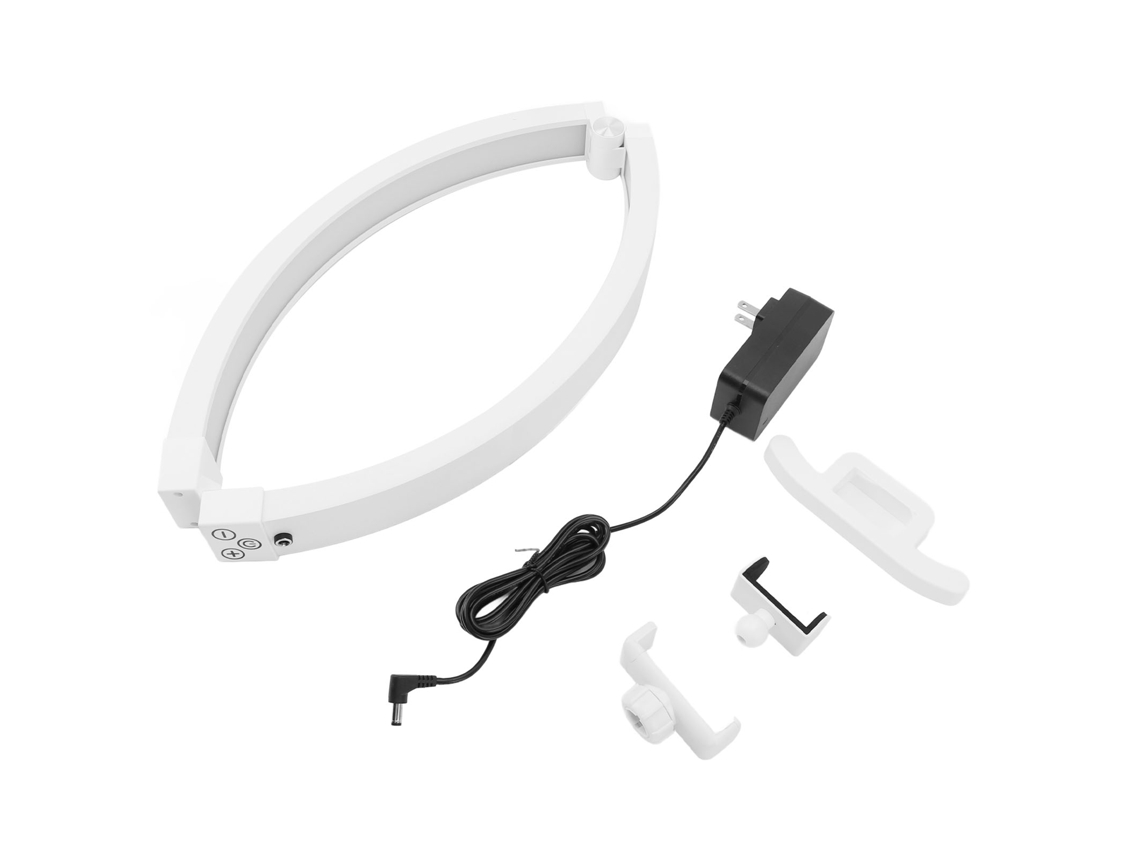 2026-luz Media Luna Para Mesa De Uñas Con Soporte De Teléfono Plegable Control Táctil 20w 3 Modos De Color 10 Brillos