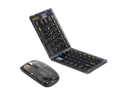 Teclado Bluetooth Sem Fio Dobrável e Transparente com Kit de Mouse, Teclado Dobrável para Viagem para Smartphone e Computador. TAISHENGDA