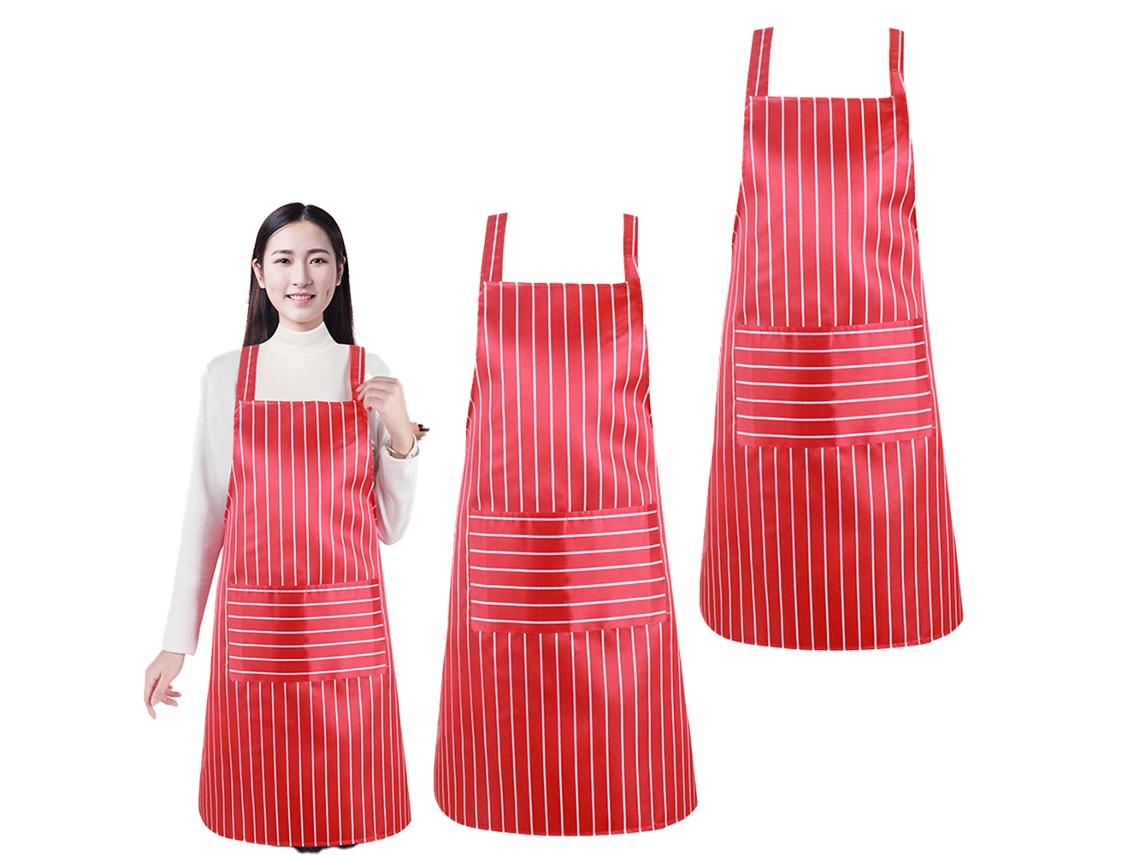 2 Piezas Delantales De Cocina Ajustables Con Bolsillos Para Hombres Y Mujeres