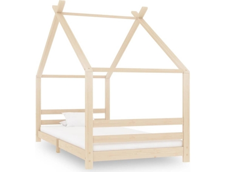 Estructura de cama infantil VIDAXL Marrón Madera (206x98x155 cm)