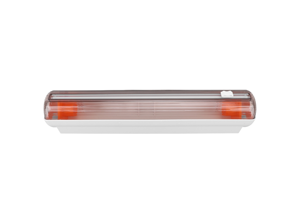 Dispensador de plástico con cortador deslizante para film transparente para envasado de alimentos, accesorio de almacenamiento de cocina, otros