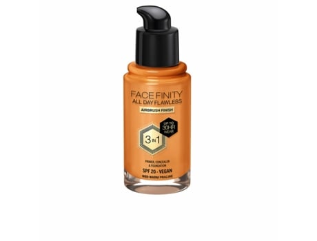 Base de Maquillaje Cremosa Max Factor Face Finity All Day Flawless 3 en 1 Spf 20 Nº W89 Warm praline 30 ml