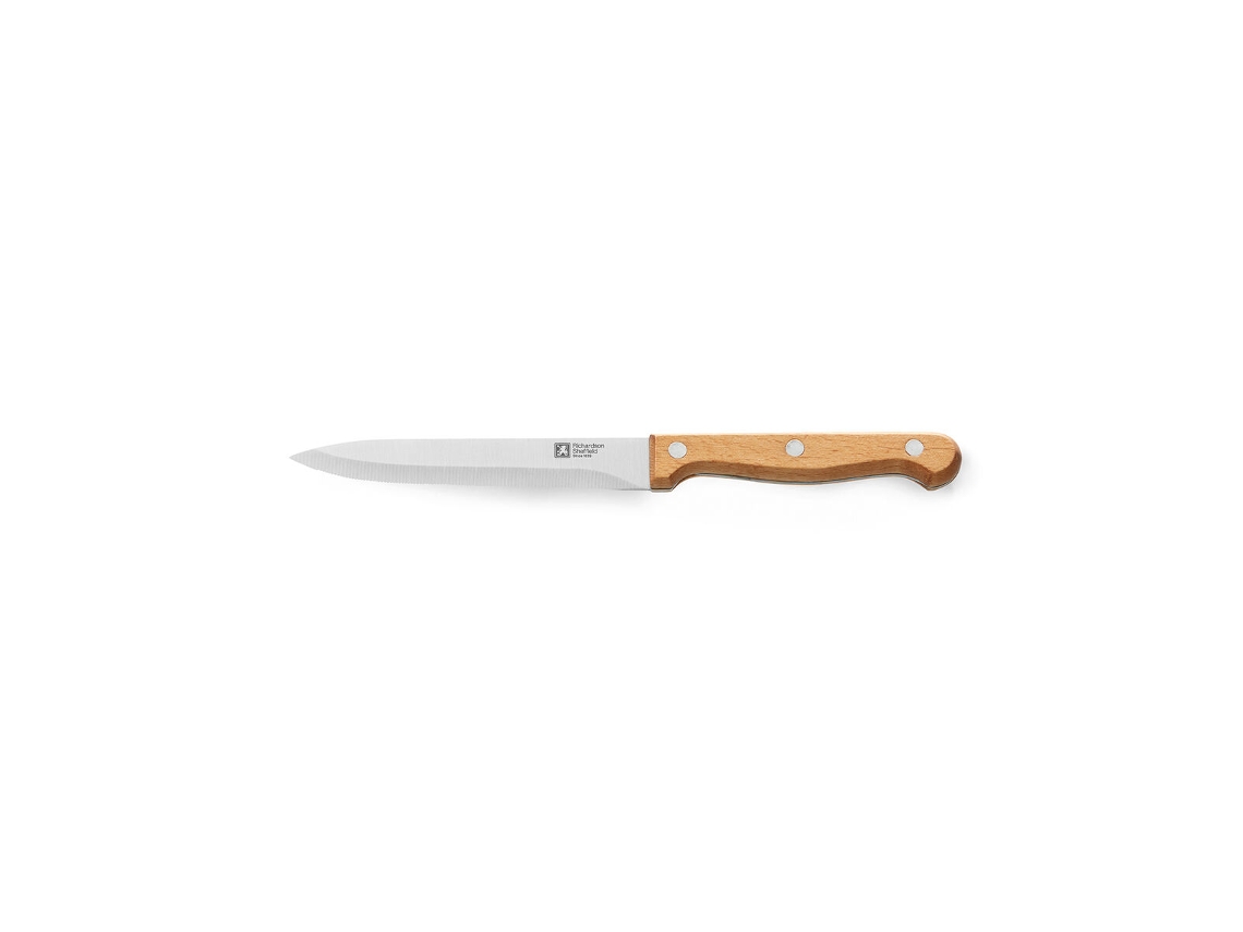 Pelador de verduras Richardson Sheffield Artisan de acero inoxidable y metal natural de 12,5 cm