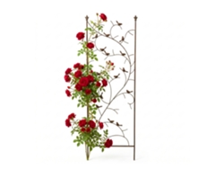 Treliça Relaxdays, A X L: 150 X 50 Cm, Metal, Com Motivo De Pássaros, Suporte Para Trepadeiras E Rosas, Jardim, Castanho
