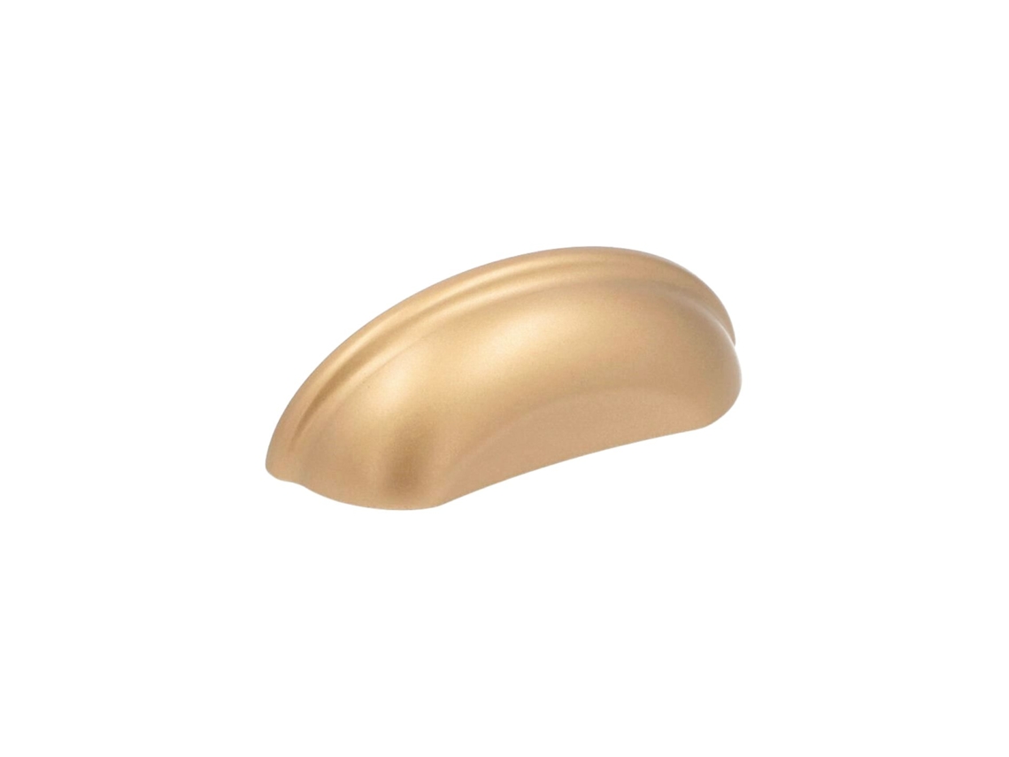 Tirador para muebles de Zamac con distancia entre centros de 64 mm y acabado Alucover Brass, juego de 25 unidades HARDWAREXCHANGE