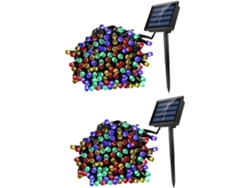 Juego de 2 luces solares LED impermeables, de 100 cm de largo, para decoración de jardines y fiestas.