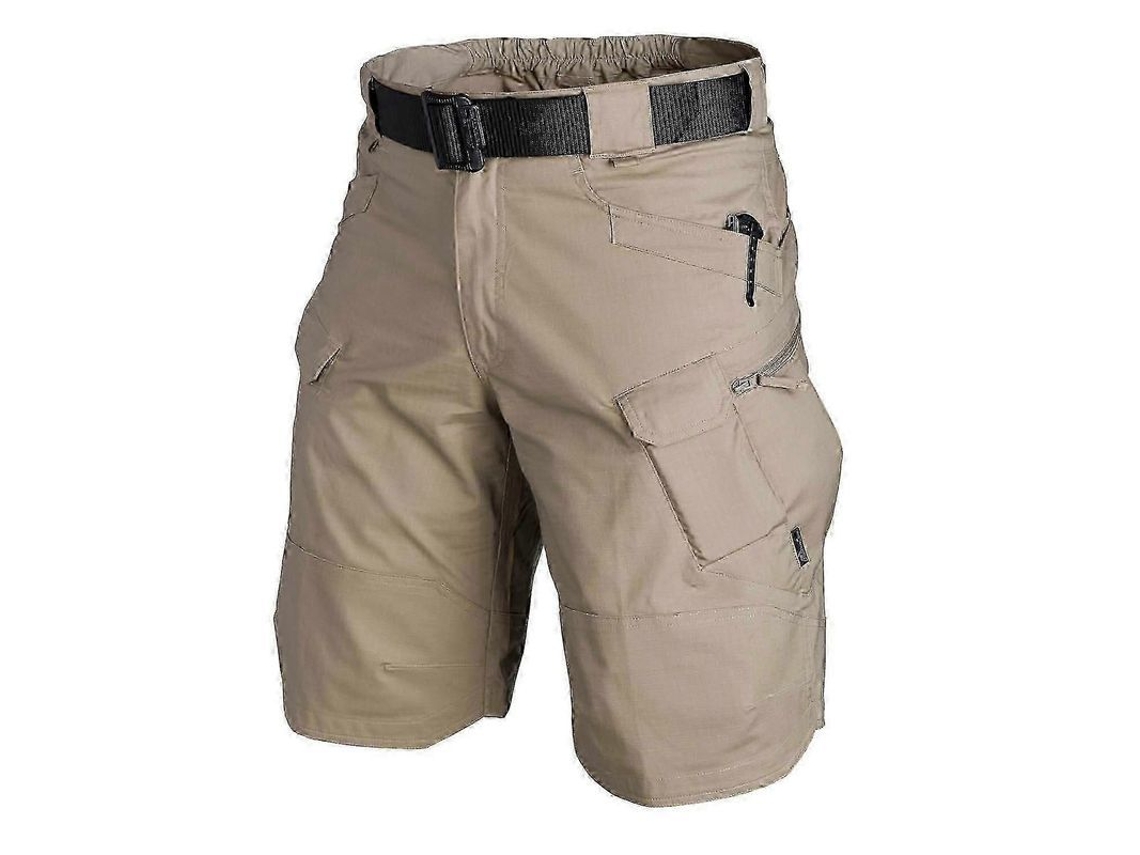 Pantalones Cortos Tácticos Impermeables Para Hombre Con Multi Bolsillos Senderismo Cargo Talla 6xl Caqui