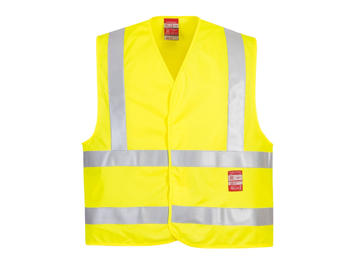 Chaleco ignífugo de alta visibilidad Portwest Fr75 / Naranja / S/M