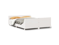 Maison Exclusive - Estructura De Cama Sin Colchón Madera De Pino Blanca 140x190 Cm
