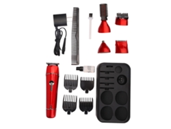 5 En 1 Herramienta Eléctrica Multifuncional Para Recortar Bigote, Barbilla, Nariz, Cejas Y Pelo (rojo)