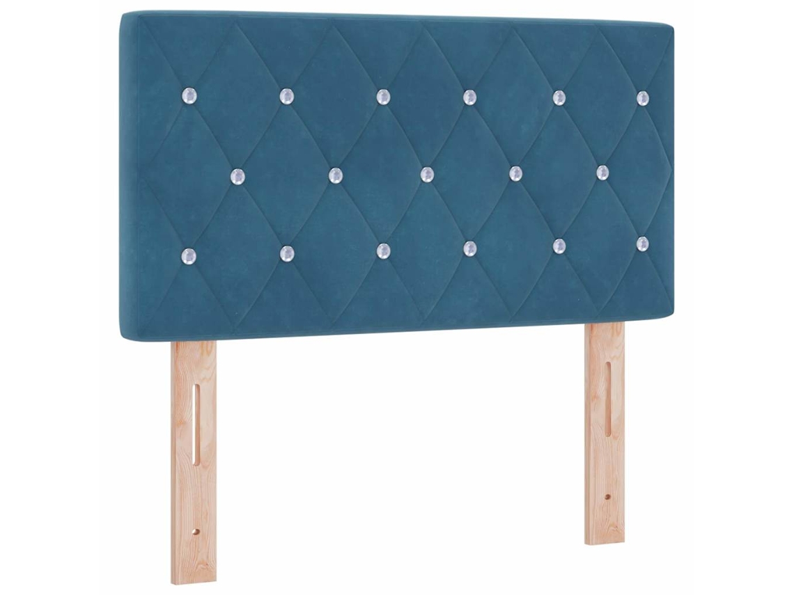 Cabecero LED con tiras de luces azul oscuro, poliéster, MAISON EXCLUSIVE (80x0x0 cm)