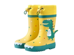 Botas De Lluvia Para Niños, Antideslizantes, Con Dibujos De Dinosaurios, Impermeables, De Goma, Para Niños Y Niñas, Con Diseño De Dinosaurio Amarillo