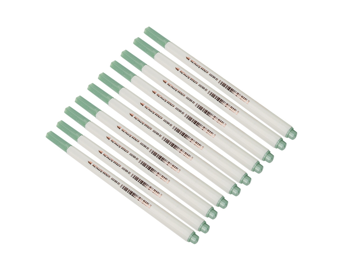 Rotulador De Pintura De Pincel Suave Metálico Verde Claro Para Decoración De Álbumes Diy