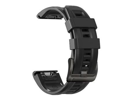 Correa para Garmin Fenix 6 Pro GPS 22 mm Correa de reloj deportiva de silicona de color puro Negro VENISYMLIS