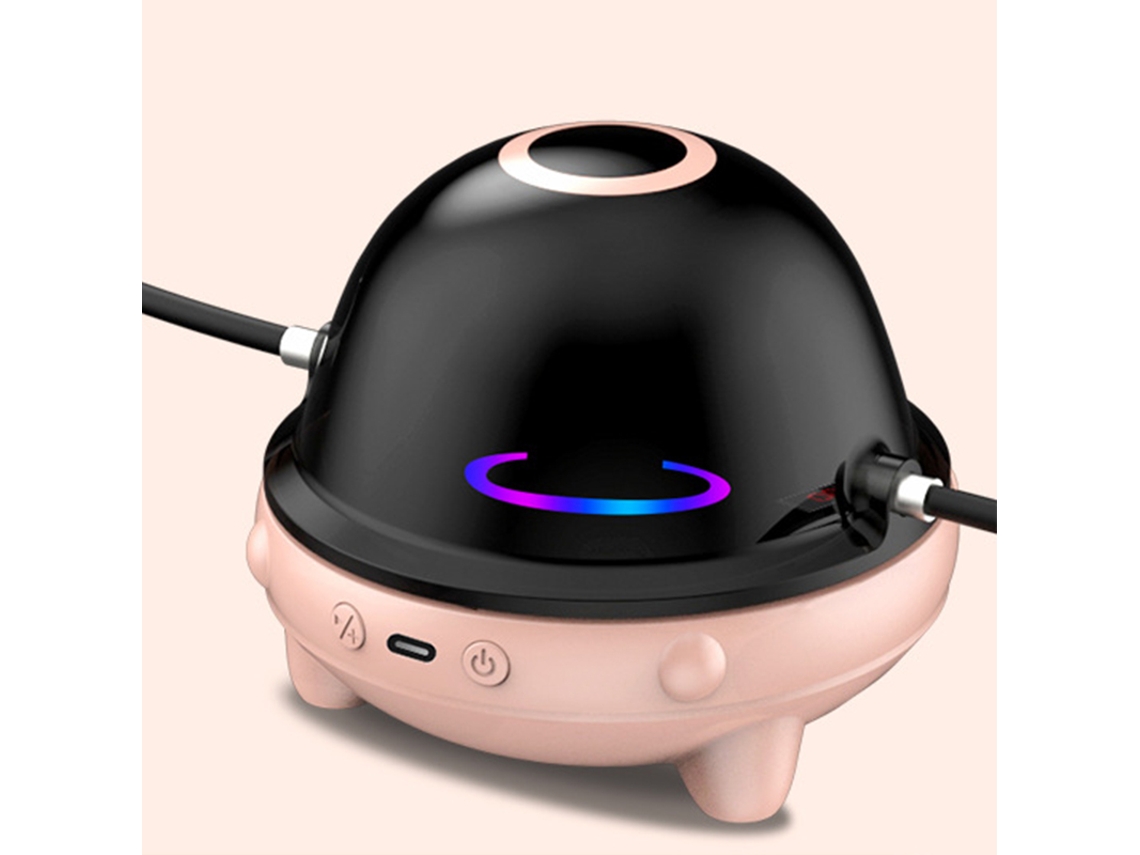 Omni-máquina De Saltar La Cuerda Inteligente Con Bluetooth Música Led Automática Eléctrica Para Interior Exterior Rosa