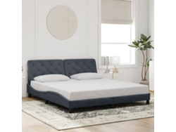 Estructura De Cama Sin Colchón Terciopelo Gris Oscuro 180x200cm