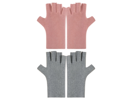 Guantes JEIIBRZUI Pares De Polvo Pomelo Luna Forro Gris