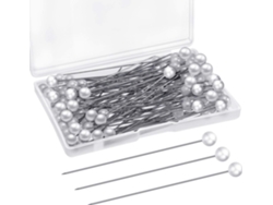 100 Broches Redondos Com Cabeças De Pérola, Ideais Para Casamentos.