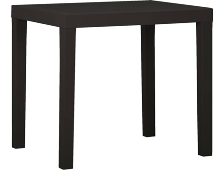 Mesa de jardín VIDAXL Antracita Plástico (79x65x72 cm)