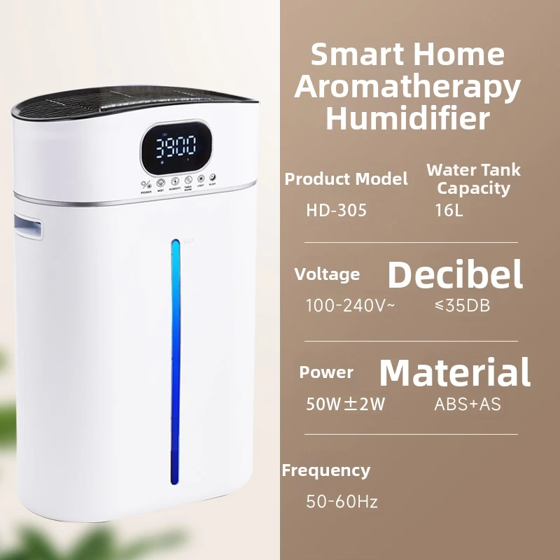 Humidificador inteligente de vapor caliente de 16 litros con dispensador de agua de llenado superior: 900 ml/hora