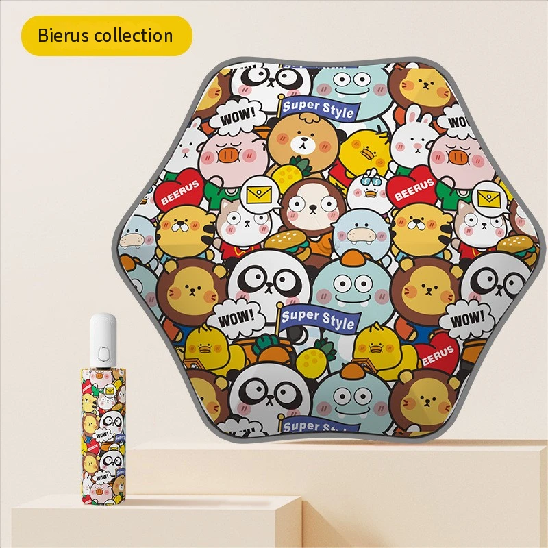 Paraguas divertido con dibujos animados, Paraguas infantil MDUG (Estilo 3 6k)