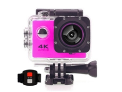 La Mini Cámara De Acción Impermeable Hd Se Puede Conectar A Wifi Con La Cámara De Control Remoto Y Antivibración Rosa Siurn