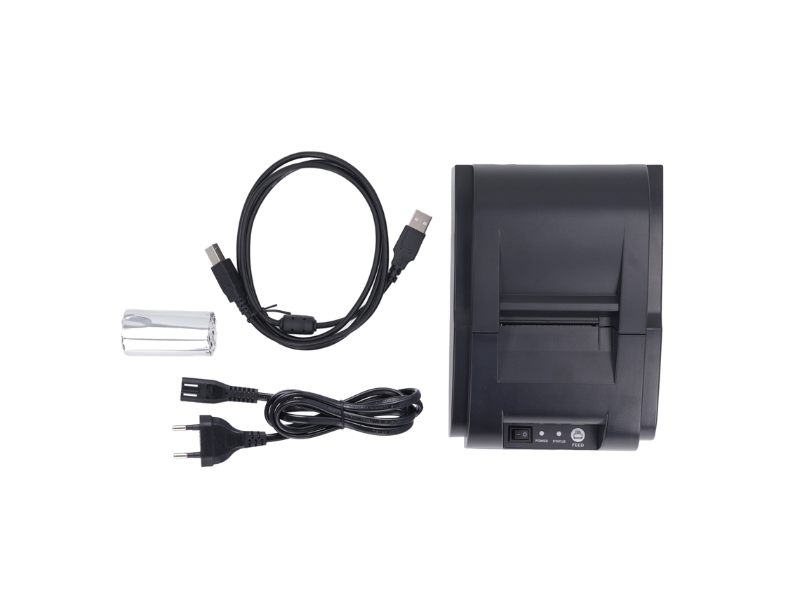Impresora térmica USB de 58 mm para facturas y recibos, alta velocidad, para Windows e iOS, 100-240 V (UE).
